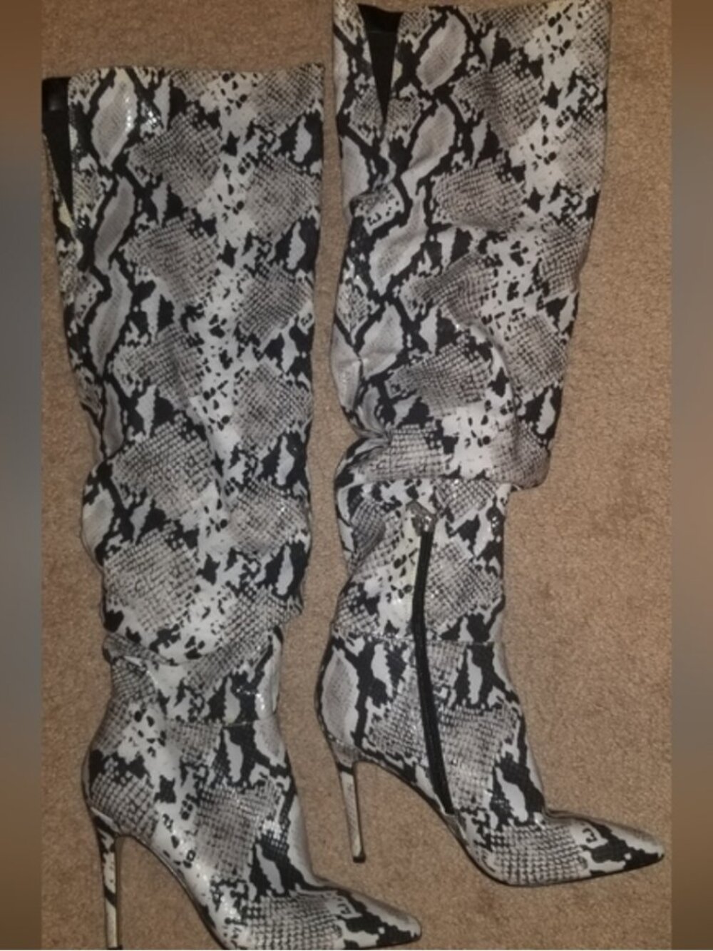 Snakeskin Knee High Boot